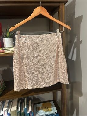 Banana Republic Blush Sequin Mini Skirt